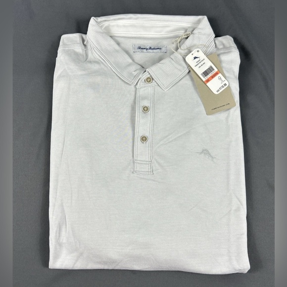 Tommy Bahama Other - Tommy Bahama Golf Shirt Polo Paradise Cove Striped 3XLB Gray Polyester